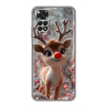 Яркий чехол для Xiaomi Redmi Note 11 / 11s с Зимними Оленятами