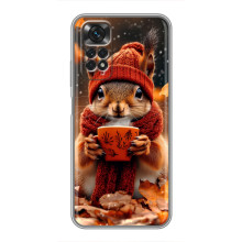 Друкований чохол 'Звірята з кавою' для Xiaomi Redmi Note 11 / 11s – Білка з кавою