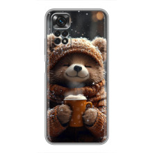 Друкований чохол 'Звірята з кавою' для Xiaomi Redmi Note 11 / 11s – Мішка з кавою