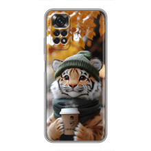 Друкований чохол 'Звірята з кавою' для Xiaomi Redmi Note 11 / 11s – Тигр з кавою