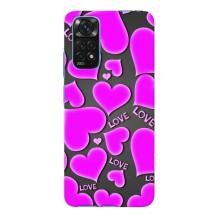 Чехлы для любимой на Редмі Нот 11Е Про (VPrint) (Pink hearts)