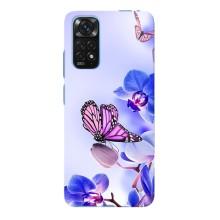 Чохли з квітами для Xiaomi Redmi Note 11E Pro (VPrint) (Метелик на квітах)