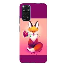 Чохли з картинкою Лисичка для Xiaomi Redmi Note 11E Pro (VPrint) (Лиса з трояндою)