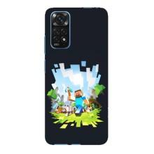 Чохол Майнкрафт на Xiaomi Redmi Note 11E Pro (AlphaPrint) Minecraft (персонажі Minecraft)