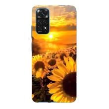 Чехол с Цветами для Xiaomi Redmi Note 11E Pro (поле подсолнухов)