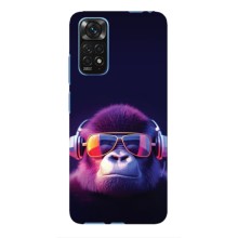 Чехол с Обезьянами Xiaomi Redmi Note 11E Pro - (AlphaPrint) – Стильная обезьяна