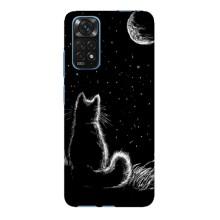 Чохол з принтом для Xiaomi Redmi Note 11E Pro (AlphaPrint) Модні коти (Котик і місяць)