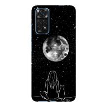 Чохол з малюнком кіт на Xiaomi Redmi Note 11E Pro (Дівчина з котом)