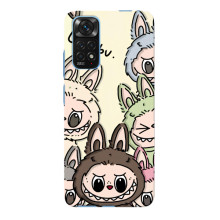 Чехол с Лабубу на Xiaomi Redmi Note 11E Pro (Коллаж Лабубу)