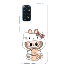 Чехол с принтом Лабубу для Xiaomi Redmi Note 11E Pro – Белый Лабубу