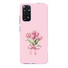 Чехол с розовым рисунком для Xiaomi Redmi Note 11E Pro – Букет цветов