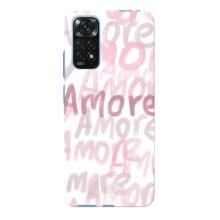 Чехол с розовым рисунком для Xiaomi Redmi Note 11E Pro – Любовь