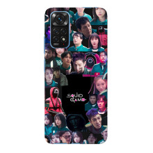 Чехол Гра в кальмара для Xiaomi Redmi Note 11E Pro – Коллаж игры кальмара