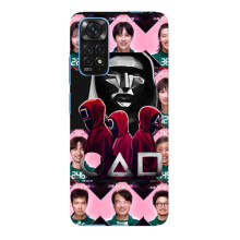 Чехол Гра в кальмара для Xiaomi Redmi Note 11E Pro – Персонажи игры кальмара