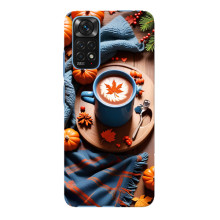 Чехол с уникальным дизайном «Осень с кофе» для Xiaomi Redmi Note 11E Pro – Кофе и тыквы