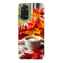 Чехол с уникальным дизайном «Осень с кофе» для Xiaomi Redmi Note 11E Pro