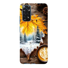 Чехол с уникальным дизайном «Осень с кофе» для Xiaomi Redmi Note 11E Pro – Осенне-зимнее кофе
