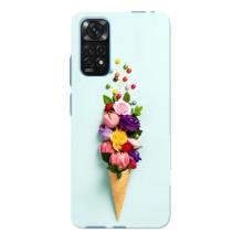 Чехлы с тематикой "ЦВЕТЫ" на Xiaomi Redmi Note 11E Pro (Цветок-мороженное)