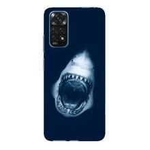 Силиконовый бампер с картинкой животных для Xiaomi Redmi Note 11E Pro (Пасть Акулы)