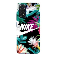 Силіконовый Чохол на Xiaomi Redmi Note 11E Pro з картинкою НАЙК (Квітковий Nike)