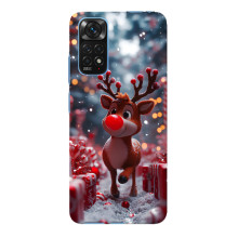 Яркий чехол для Xiaomi Redmi Note 11E Pro с Зимними Оленятами – Олень среди подарков