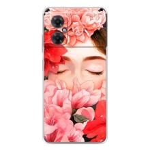 Чехлы (ART) Цветы на Xiaomi Redmi Note 11R (VPrint) (Глаза в цветах)