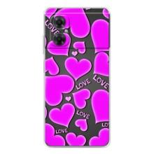 Чехлы для любимой на Редми Ноут 11р (VPrint) (Pink hearts)