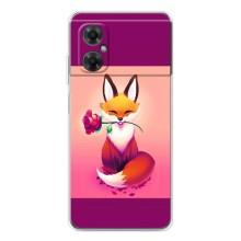 Чехлы с картинкой Лисички для Xiaomi Redmi Note 11R (VPrint) (Лисичка с розочкой)