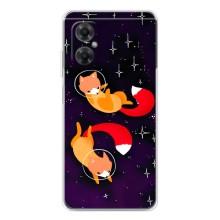 Чехлы с картинкой Лисички для Xiaomi Redmi Note 11R (VPrint) (Лисички космонавты)