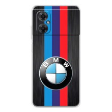 Чехол для Редми Ноут 11р - с принтом БМВ (AlphaPrint) (Лого BMW)