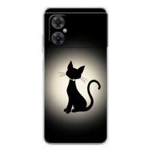 Чехол с принтом для Xiaomi Redmi Note 11R (AlphaPrint) Модные коты – Силуэт котика