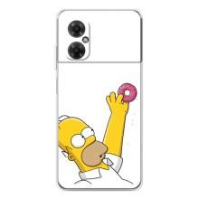 Чехол с Симпсонами для Xiaomi Redmi Note 11R (VPrint) (Гомер с пончиком)