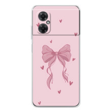 Чехол банты для Xiaomi Redmi Note 11R – Бант на розовом