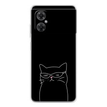 Чехол с рисунком кот на Xiaomi Redmi Note 11R (Равнодушный кот)