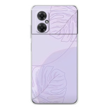 Чехол цветочный дизайн для Xiaomi Redmi Note 11R – Монстера фиолетовая
