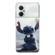 Чехол с рисунком Стич для Xiaomi Redmi Note 11R – Стич с цветочком