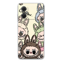 Чехол с Лабубу на Xiaomi Redmi Note 11R – Коллаж Лабубу