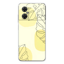 Силиконовый чехол с принтом в цветах на Xiaomi Redmi Note 11R