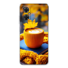 Чехол с уникальным дизайном «Осень с кофе» для Xiaomi Redmi Note 11R – Кофе с жёлтым