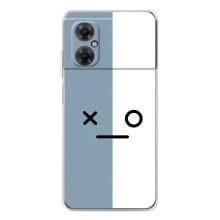Силиконовые Чехлы (смешные стикеры) для Xiaomi Redmi Note 11R – Серо-белый