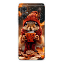 Друкований чохол 'Звірята з кавою' для Xiaomi Redmi Note 11R – Білка з кавою