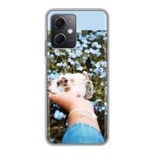 Чехлы с изображением разных животных для Xiaomi Redmi Note 12 (5G) (Ежик на руках)