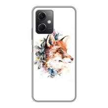 Чохли з картинкою Лисичка для Xiaomi Redmi Note 12 (5G) (VPrint) (Лиса в квітах)