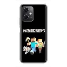 Чохол Майнкрафт на Xiaomi Redmi Note 12 (5G) (AlphaPrint) Minecraft (герої Minecraft)