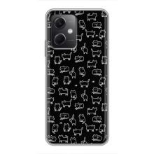 Чехол на тематику: Коты для Xiaomi Redmi Note 12 (5G) (Котики на черном)
