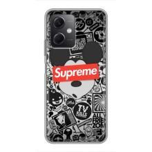 Чехол с Брендами одежды на Редми Ноут 12 5Джи – Supreme Маус