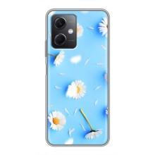 Чехол с Цветами для Xiaomi Redmi Note 12 (5G) (ромашки на голубом)