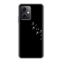 Чехол с картинками на черном фоне для Xiaomi Redmi Note 12 (5G) – Ноты