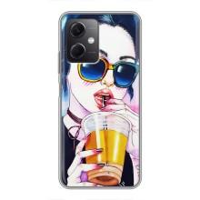 Чехол с картинкой Модные Девчонки Xiaomi Redmi Note 12 (5G) – Девушка с коктейлем