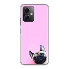 Бампер для Xiaomi Redmi Note 12 (5G) с картинкой "Песики" (Собака на розовом)